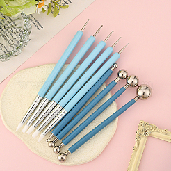 9Pcs 2 Styles Plastic Double Heads Modeling Clay Sculpting Tools Set&nbsp;TOOL-SP0001-09