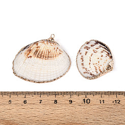 Electroplate Sea Shell Pendants&nbsp;X-SSHEL-T006-04