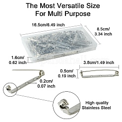 120Pcs Iron Brooch Findings&nbsp;IFIN-YW0003-50