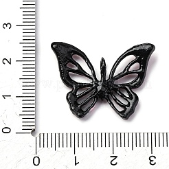 スプレーペイント合金ラインストーンペンダント  エナメル  中空の蝶のチャーム  空色  21x27.5x3mm  穴：2mm&nbsp;ALRI-E130-01EB-03