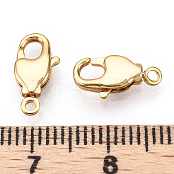 真鍮カニカン  ジュエリー作りのための  18KGP本金メッキ  12x6x2.5mm  穴：1.2mm&nbsp;KK-N254-11G
