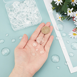 220Pcs Transparent Glass Cabochons&nbsp;GGLA-NB0001-08