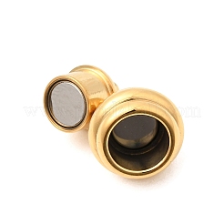 304ステンレススチール製マグネット留め具  イオンプレーティング（ip）  リブ付きラウンド  18KGP本金メッキ  14.5x10mm  穴：1.4mm&nbsp;STAS-F350-04A-G