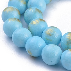 Natural Mashan Jade Beads Strands&nbsp;G-P232-01-J-10mm