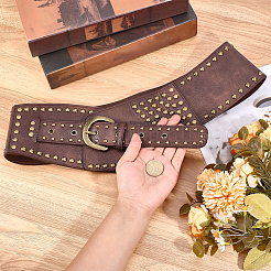 Imitation Leather with Alloy Rivet Chain Belts&nbsp;AJEW-WH20006-252