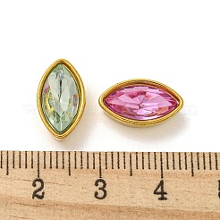ABSプラスチック製カボション  アクリルと  馬の目  ゴールドカラー  14x8x5.5mm&nbsp;FIND-C054-09G