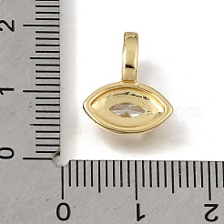 Brass Micro Pave Clear Cubic Zirconia Charms&nbsp;KK-C262-45G