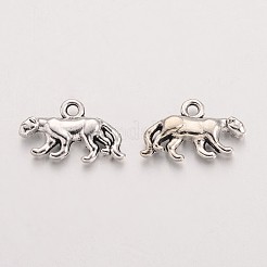 Tibetan Style Alloy Leopard Charms&nbsp;X-TIBEP-S291-15-RS