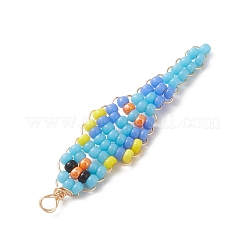 Glass Seed Beaded Pendants&nbsp;PALLOY-MZ01239-03