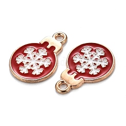 Christmas Alloy Enamel Pendants&nbsp;ENAM-D047-17G-03