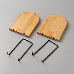 Wood Bookend Display Stands&nbsp;ODIS-WH0079-031