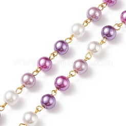 Handmade Glass Pearl Beaded Chain&nbsp;AJEW-JB01134-02