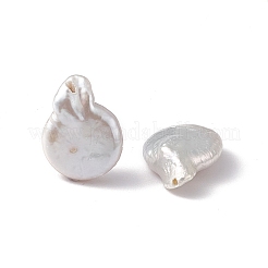 バロック天然ケシパールビーズ  ヒョウタン  貝殻色  17~26x12~14x3~5mm  穴：0.6mm&nbsp;PEAR-N020-L35
