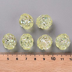 透明なアクリルビーズ  ABカラー  花  きいろ  18x16.5mm  穴：2.5mm  約228個/500g&nbsp;TACR-S154-31C-915