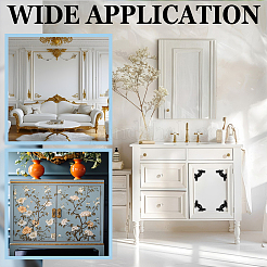 PVC Carved Self-adhesion Applique&nbsp;FIND-WH0149-22A