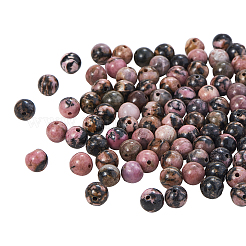 DIY Natural Rhodonite Bead Stretch Bracelet Making Kits&nbsp;DIY-CJ0001-21A