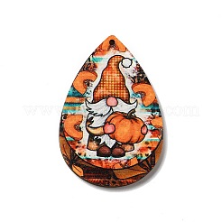 Single Face Printed Wood Big Pendants&nbsp;WOOD-H102-04A