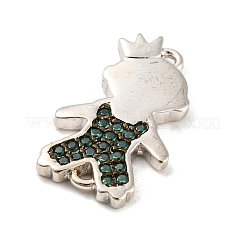 Brass Micro Pave Grade AAA Cubic Zirconia Links&nbsp;ZIRC-F035-C-02-NR