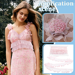 5 Yards Polyester Pleated Lace Trim&nbsp;OCOR-FG0003-36E