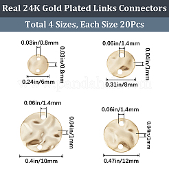 80Pcs 4 Styles Brass Connector Charms&nbsp;KK-CN0002-93G