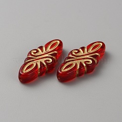 Plating Transparent Acrylic Beads&nbsp;OACR-WH0042-03B