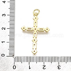 Brass Micro Pave Cubic Zirconia Pendants&nbsp;KK-Z100-34G-01