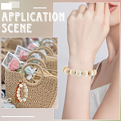 Natural Unfinished Wood Beads&nbsp;WOOD-SP0001-62E
