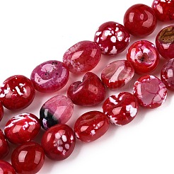 Dyed Natural Agate Beads Strands&nbsp;G-T138-229A