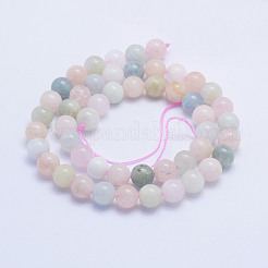 Natural Morganite Beads Strands&nbsp;G-L478-32-8mm