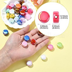 100Pcs UV Plating Opaque Acrylic Beads&nbsp;SACR-CJ0001-81