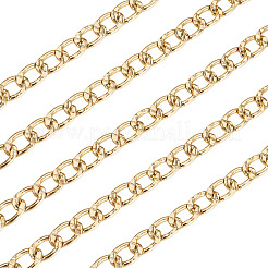 5mアルミカーブチェーン  スプールで  溶接されていない  ゴールドカラー  14.5x10x2mm&nbsp;CHA-TA0001-28