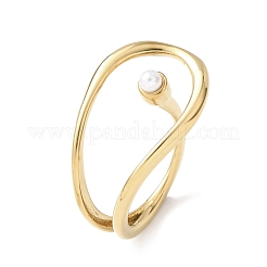 Opaque Acrylic Imitation Pearl Cuff Rings&nbsp;RJEW-P177-03E-G