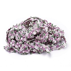Flower Polyester Trim Ribbon&nbsp;OCOR-WH0057-18G