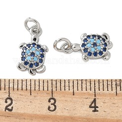 Brass Micro Pave Cubic Zirconia Charms&nbsp;KK-U056-44P