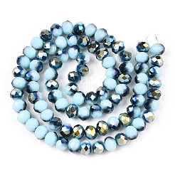 Electroplate Opaque Glass Beads Strands&nbsp;EGLA-A034-P8mm-S16
