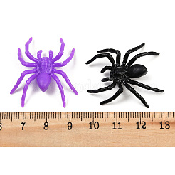 PVCプラスチックシミュレーションクモおもちゃモデル  ハロウィーンの装飾用  ミックスカラー  32~33x28~29x5.5mm&nbsp;DJEW-K032-01C