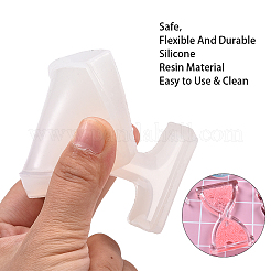 カップマットシリコンモールド  レジン型  UVレジン用  エポキシ樹脂ジュエリー作り  使い捨てのプラスチック製移送ピペットと使い捨てのラテックス製指サック付き  ホワイト&nbsp;DIY-SC0007-57