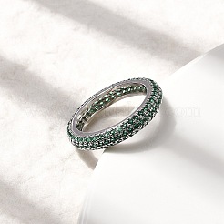 Brass Micro Pave Cubic Zirconia Finger Rings&nbsp;RJEW-P166-10P