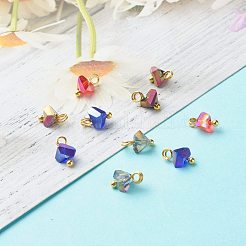 Electroplate Glass Charms&nbsp;PALLOY-JF00821-01
