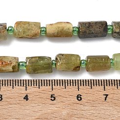天然石ガーネットビーズ連売り  コラム  多面カット  シードビーズで  7.5~12.5x6~7.5x6~8mm  穴：0.8~1.2mm  約30~34個/連  15.35''~17.32''（39~44センチメートル）&nbsp;G-C270-K08