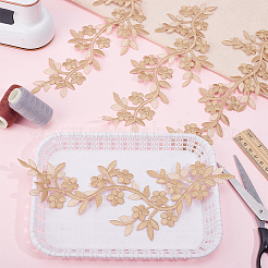 4Pcs Wintersweet Computerized Embroidery Cloth Patches&nbsp;PATC-ME0001-38C