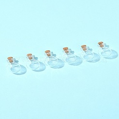 ビーズ容器用丸型ガラスボトル8個  コルク栓付き  ウィッシングボトル  透明  2.5~2.85x1.98~2.03cm  穴：0.55のCM  ボトルネック：直径0.95cm  容量：2.5ml（0.08液量オンス）&nbsp;BOTT-FS0001-03