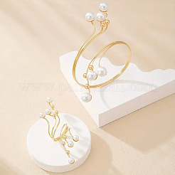 Round Alloy Cuff Bangles & Cuff Rings Sets&nbsp;FS-WG28087-01