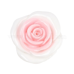 オペーク樹脂カボション  ローズ  ピンク  32.5x33.5x14mm&nbsp;CRES-D283-01F