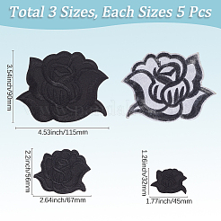 15Pcs 3 Styles Iron on Cloth Patches&nbsp;FIND-CY0001-18