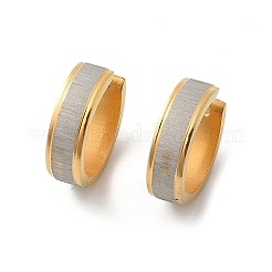 304ステンレススチール研磨効果フープピアス  イオンプレーティング（ip）  ゴールドカラー  20x6mm&nbsp;EJEW-M001-27G