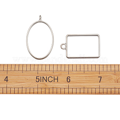 Alloy Open Back Bezel Big Pendants&nbsp;PALLOY-TA0001-26P