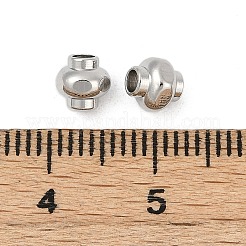 真鍮製スペーサービーズ  ランタン  プラチナ  5x5mm  穴：2mm&nbsp;KK-D375-31P