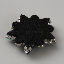 ラインストーン糸アイロン/縫い付けパッチ  ガム入り  布のアップリケ  スター  インディコライト  31x32x8mm&nbsp;DIY-WH0589-98F