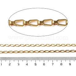 304ステンレススチールリンクチェーン  イオンプレーティング（ip）  溶接されていない  スプールで  ゴールドカラー  7x3x2.5mm&nbsp;CHS-L029-09G